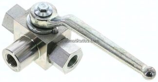 Hochdruck-3-Wege Kugelhahn, L-Bohrung, G 1/4", 0 - 500bar