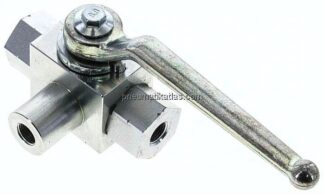 Hochdruck-3-Wege Kugelhahn, T-Bohrung, G 1/8", 0 - 500bar