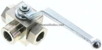Hochdruck-3-Wege Kugelhahn, T-Bohrung, G 3/4", 0 - 420bar