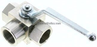 Hochdruck-3-Wege Kugelhahn, T-Bohrung, G 1-1/4", 0 - 315bar