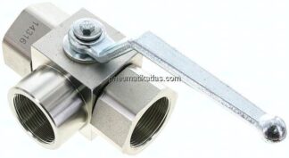 Hochdruck-3-Wege Kugelhahn, T-Bohrung, G 1-1/2", 0 - 315bar