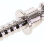 Kupplungsstecker (NW5) 5mm Schlauch, Messing vernickelt