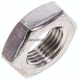 Sechskantmutter niedrig M 12x1, Edelstahl A4, Feingewinde (DIN 439 / ISO 8675)