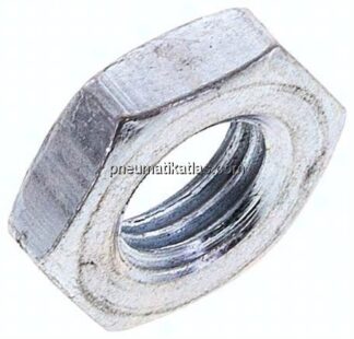 Sechskantmutter niedrig M 10x1,25, Stahl verzinkt 4, Feingewinde (DIN 439 / ISO 8675)