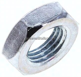 Sechskantmutter niedrig M 12x1,25, Stahl verzinkt 4, Feingewinde (DIN 439 / ISO 8675)