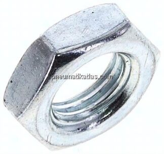 Sechskantmutter niedrig M 12x1,5, Stahl verzinkt 4, Feingewinde (DIN 439 / ISO 8675)