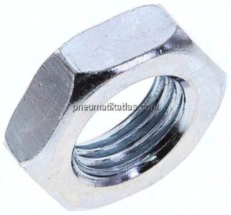 Sechskantmutter niedrig M 14x1,5, Stahl verzinkt 4, Feingewinde (DIN 439 / ISO 8675)