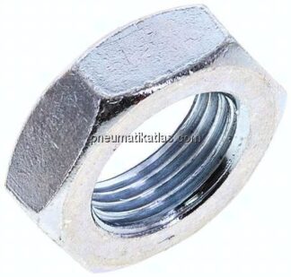 Sechskantmutter niedrig M 18x1,5, Stahl verzinkt 4, Feingewinde (DIN 439 / ISO 8675)