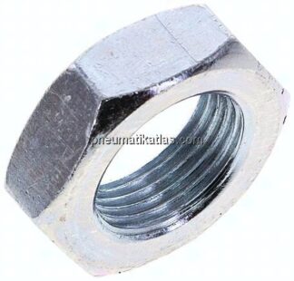 Sechskantmutter niedrig M 20x1,5, Stahl verzinkt 4, Feingewinde (DIN 439 / ISO 8675)