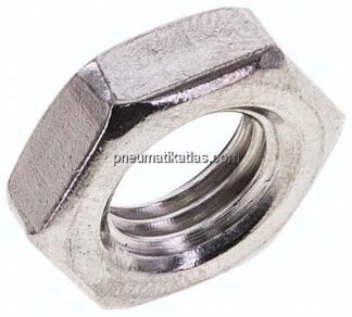 Sechskantmutter niedrig M 12x1,5, Edelstahl A2, Feingewinde (DIN 439 / ISO 8675)