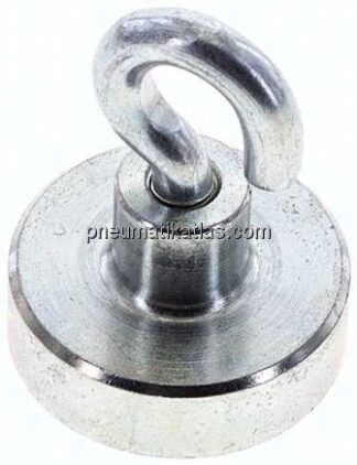 Neodym-Magnet mit Haken, 20mm, silber, 1er Pack
