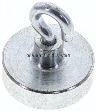 Neodym-Magnet mit Haken, 25mm, silber, 1er Pack