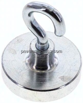 Neodym-Magnet mit Haken, 32mm, silber, 1er Pack