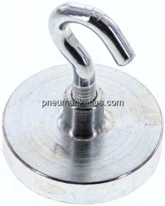 Neodym-Magnet mit Haken, 40mm, silber, 1er Pack