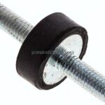 Gummi-Metall-Puffer (Typ A) 20x8mm, M 6(AG)/M 6(AG), Stahl verzinkt