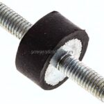 Gummi-Metall-Puffer (Typ A) 20x10mm, M 6(AG)/M 6(AG), Stahl verzinkt