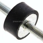 Gummi-Metall-Puffer (Typ A) 30x15mm, M 8(AG)/M 8(AG), Stahl verzinkt