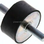 Gummi-Metall-Puffer (Typ A) 50x25mm, M 10(AG)/M 10(AG), Stahl verzinkt