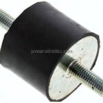 Gummi-Metall-Puffer (Typ A) 50x40mm, M 10(AG)/M 10(AG), Stahl verzinkt