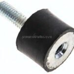 Gummi-Metall-Puffer (Typ B) 20x15mm, M 6(AG)/M 6(IG), Stahl verzinkt