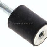 Gummi-Metall-Puffer (Typ B) 20x25mm, M 6(AG)/M 6(IG), Stahl verzinkt