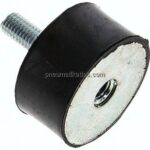 Gummi-Metall-Puffer (Typ B) 40x20mm, M 8(AG)/M 8(IG), Stahl verzinkt
