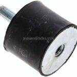 Gummi-Metall-Puffer (Typ B) 50x40mm, M 10(AG)/M 10(IG), Stahl verzinkt