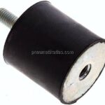 Gummi-Metall-Puffer (Typ B) 50x50mm, M 10(AG)/M 10(IG), Stahl verzinkt