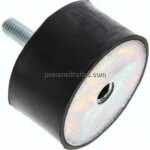 Gummi-Metall-Puffer (Typ B) 75x40mm, M 12(AG)/M 12(IG), Stahl verzinkt