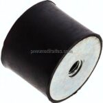 Gummi-Metall-Puffer (Typ C) 50x40mm, M 10(IG)/M 10(IG), Stahl verzinkt