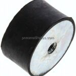 Gummi-Metall-Puffer (Typ C) 75x40mm, M 12(IG)/M 12(IG), Stahl verzinkt