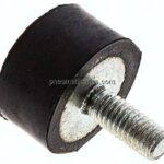 Gummi-Metall-Puffer (Typ D) 15x8mm, M 4(AG)/Gummi, Stahl verzinkt