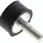 Gummi-Metall-Puffer (Typ D) 20x10mm, M 6(AG)/Gummi, Stahl verzinkt