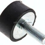 Gummi-Metall-Puffer (Typ D) 30x15mm, M 8(AG)/Gummi, Stahl verzinkt