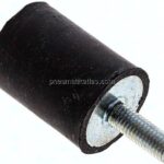 Gummi-Metall-Puffer (Typ D) 30x40mm, M 8(AG)/Gummi, Stahl verzinkt