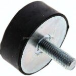 Gummi-Metall-Puffer (Typ D) 40x15mm, M 8(AG)/Gummi, Stahl verzinkt