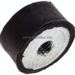 Gummi-Metall-Puffer (Typ E) 30x15mm, M 8(IG)-Gummi, Stahl verzinkt