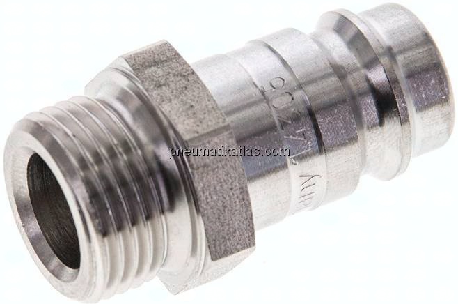 Kupplungsstecker (NW10) G 3/8"(AG), Edelstahl