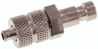 Kupplungsstecker (NW2,7) 4,3x3mm Schlauch, Edelstahl
