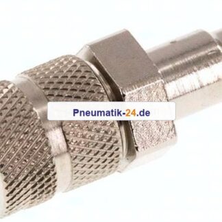Kupplungsstecker (NW2,7) 4,3x3mm Schlauch, Messing vernickelt