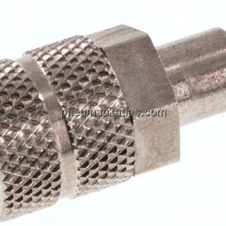 Kupplungsstecker (NW2,7) 6x4mm Schlauch, Edelstahl