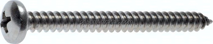Linsen-Blechschraube DIN7981C, 6,3x45 Edelstahl A2