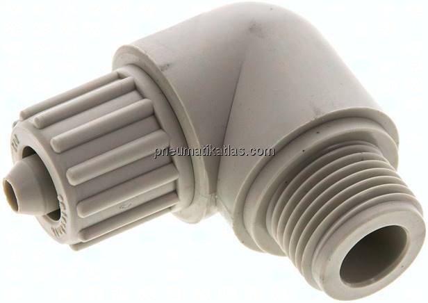 Winkel-Verschraubung G 1/2"-12x6mm, Polypropylen