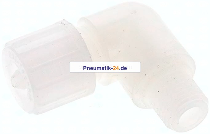 Winkel-Verschraubung G 1/4"-10x4mm, PVDF