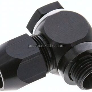 Winkel-Verschraubung G 1/4"-12x6mm, Aluminium