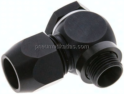 Winkel-Verschraubung G 3/8"-15x9mm, Aluminium
