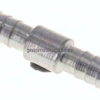 Schlauchverbinder 5 - 6mm / 5 - 6mm, Stahl verzinkt