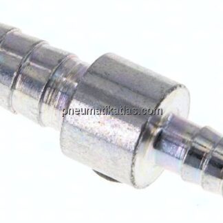 Schlauchverbinder 7 - 8mm / 5 - 6mm, Stahl verzinkt