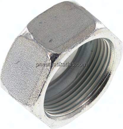 Überwurfmutter DN20, M 30x1,5, Bohrung 24,3mm, Stahl verzinkt