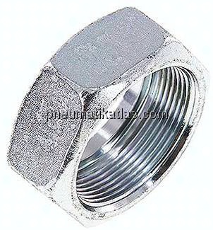 Überwurfmutter DN25, M 38x1,5, Bohrung 31,3mm, Stahl verzinkt